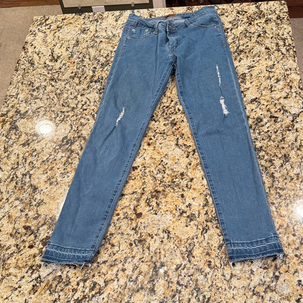 POL Blue Distressed Skinny Jeans